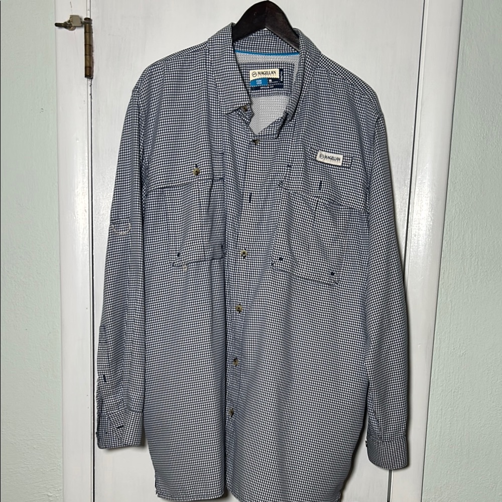 Magellan Outdoors Blue Lightweight Shirt Jacket